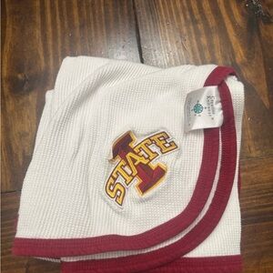 Creative Knitwear brand ISU baby blanket